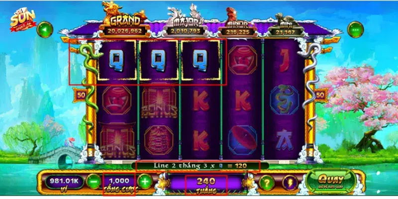 Chi tiết cách chơi slot thanh xà bạch xà